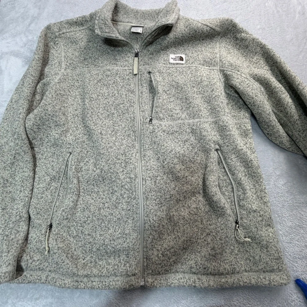 The North Face Sweater Jacket Mens XL Gray Gordon Lyons Full Zip Fleece